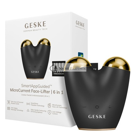 GESKE SmartAppGuided Mikročlánkový Lifter 6 v 1, Zariadenie na zdvíhanie tváre a čeľuste, proti starnutiu, proti vráskam, odstraňovač dvojitej brady, 200g
