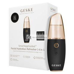   GESKE SmartAppGuided Osviežovač Hydratácie pleti 4 v 1 Vodná atomizér Hydratačný sprej na tvár Parný zvlhčovač pre prirodzený lesk Zníženie začervenania a suchej pokožky, Šedá