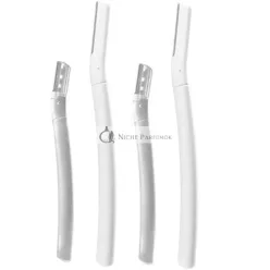   Kozmetické britvy na tvarovanie obočia 4 kusy - Biele a priehľadné (1 súprava)