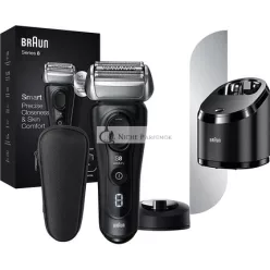   Braun Series 8 8410s Elektrický Holiaci Strojček, Hlava S 3+1 Presným Zastrihávačom, Sonic Technológia A 40° Nastavenie Hlava, Mokré A Suché Použitie S 60 Minútovou Batériou