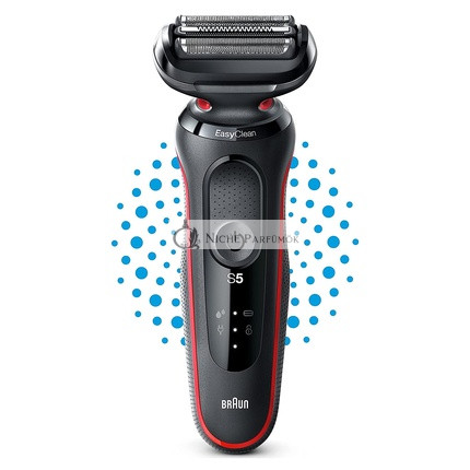 Braun Series 5 51-R1000s Elektrický Holiaci Strojček Červený