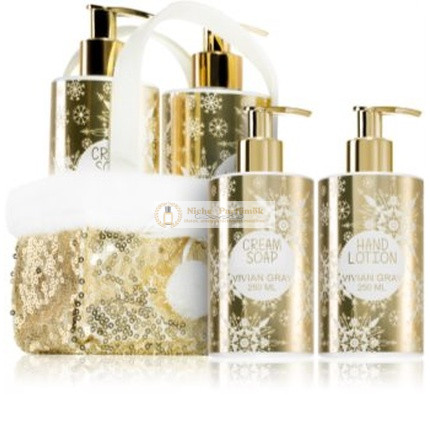 Darčeková sada Vivian Gray Golden Glitters Vanilka Pačuli