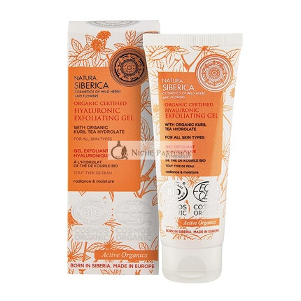 Natura Siberica Bio-Certifikovaný Hyaluronový Peelingový Gél pre Všetky Typy Pleti 75ml