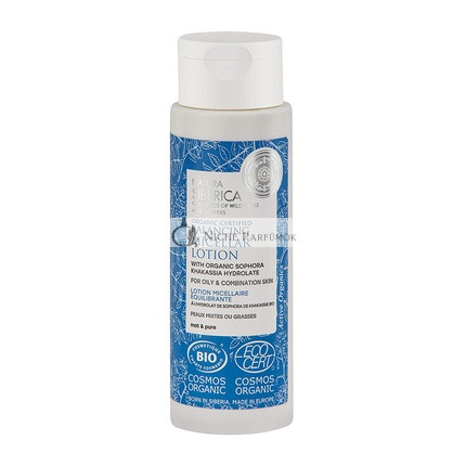Natura Siberica Bio-Certifikovaná Balancing Micelárna Lotion pre mastnú a zmiešanú pleť, 150 ml