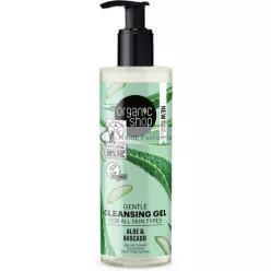   Organický obchod Jemný čistiaci gél pre všetky typy pleti Avokádo a Aloe, 200ml