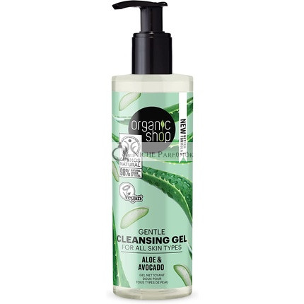 Organický obchod Jemný čistiaci gél pre všetky typy pleti Avokádo a Aloe, 200ml