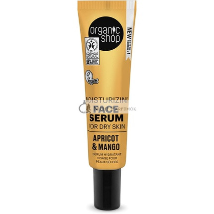 Organic Shop Hydratačné Pleťové Sérum pre Suchú Pokožku S Marhuľou a Mangom, 30ml