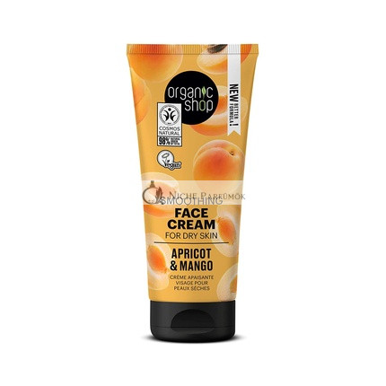 Organický obchod Ľahký denný krém na tvár pre suchú pleť - Marhuľa a Mango, 50ml