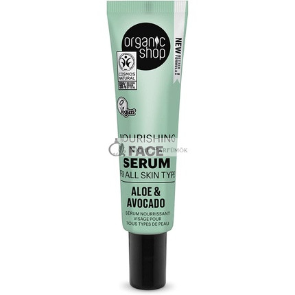 Organický obchod výživné pleťové sérum s avokádom a aloe pre všetky typy pleti 30ml