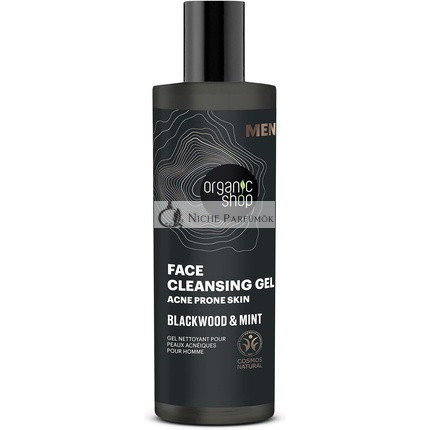 Organic Shop Muž Blackwood Gél Čistič Anti-Akné, 200ml