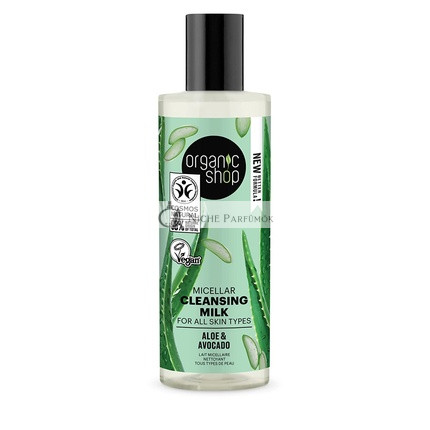 Organic Shop Micelárna čistiaca mlieko pre všetky typy pleti Avokádo a Aloe 150ml