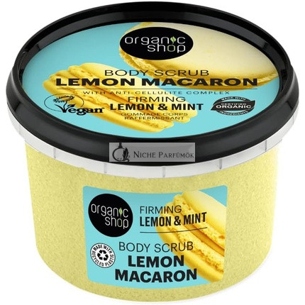 Organický obchod Firming Lemon Macaron telový peeling, 250 ml