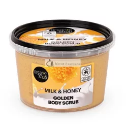 Organický obchod Mliečno-medový zlatý telový peeling