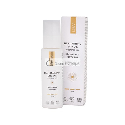 LUUV Samoopaľovací Suchý Olej 100ml Tmavý Odtieň Ecocert COSMOS Prírodne Certifikovaný