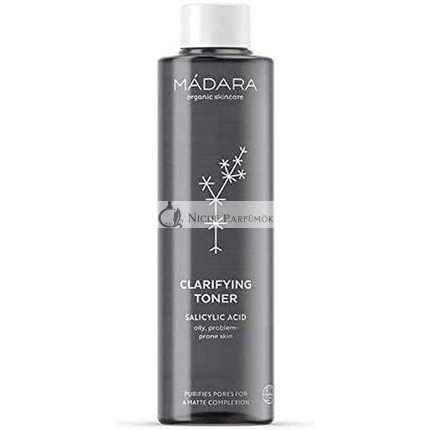 MÁDARA Organická Starostlivosť o Pleť Čistiaci Toner 200ml - pH Vyrovnávajúca Formula s Extraktmi na Reguláciu Oleja