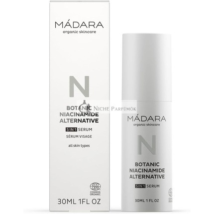 MÁDARA Organická starostlivosť o pleť Botanická alternatíva niacínu 5 v 1 sérum na tvár, 30 ml