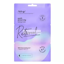   KILIG RETINOL Gélová Maska na Tvár s Retinolom Nočná Starostlivosť o Efektívnu Mladistvú Pokožku Pevná Osviežená Revitalizovaná Pokožka, 3x7ml