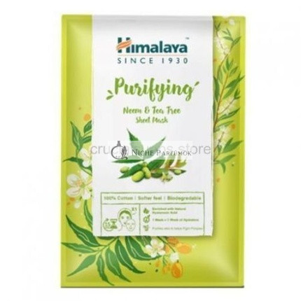 Himalaya Čistiaca maska na tkanine s neemom a olejom z čajovníka, 30 ml