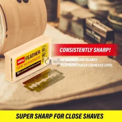 Feather Dvojité hrany bezpečnostné žiletky 10ks