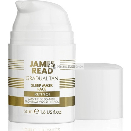 James Read Spánková Maska na Tvár s Postupným Opálením s Retinolom, Svetlo-Stredný Odtieň 50ml