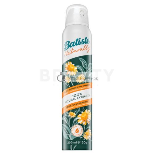 Batiste Naturally Green Tea & Chamomile suchý šampón pre rýchlo mastiace sa vlasy 200 ml