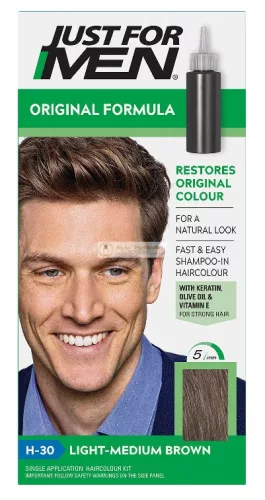 Just For Men Gel Color farba na vlasy pre mužov H30 Light Medium Brown
