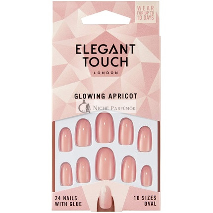 Elegant Touch Základná farba žiariaceho marhuľového dizajnu na nechty