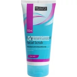   Beauty Formulas Čistiaci Peeling na Tvár Kontrola Čiernych Bodiek 150ml