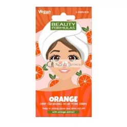   Beauty Formulas Hĺbkovo čistiace nosné náplasti oranžové - 6 kusov