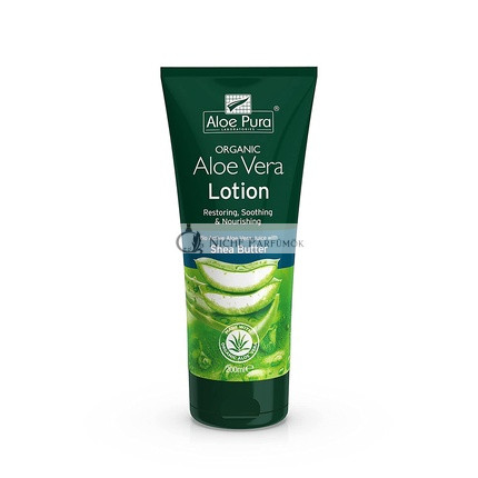 Aloe Pura Organické Aloe Vera Mlieko s Bambuckým Maslom a Vitamínom E, 200 ml