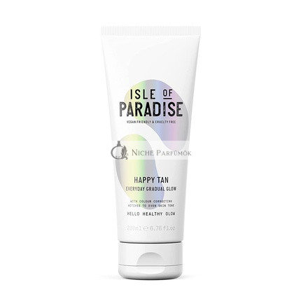 Isle of Paradise HAPPY TAN Falošná opálenie 200ml, Prírodné a vegánske zložky