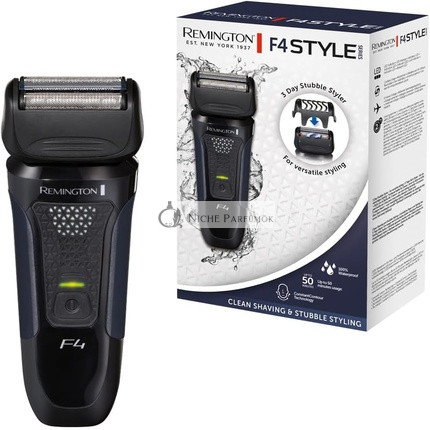 Remington Elektrický holiaci strojček na mokré a suché holenie 100% vodotesný fóliový holiaci strojček F4 s pohodlným detailným zastrihávačom + 3-dňový zastrihávač brady F4002