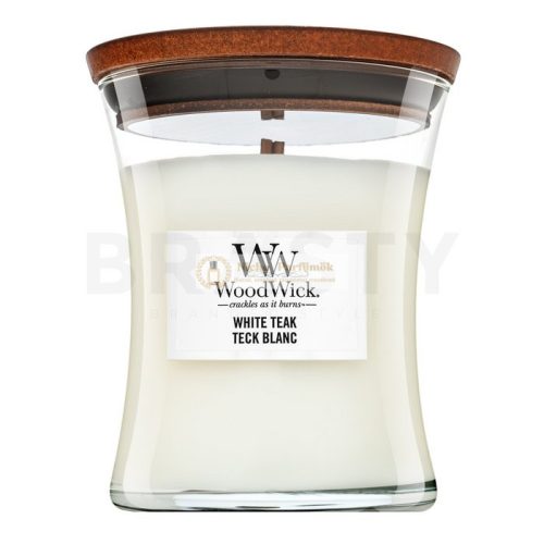 Woodwick White Teak vonná sviečka 275 g