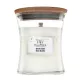 Woodwick White Teak vonná sviečka 85 g