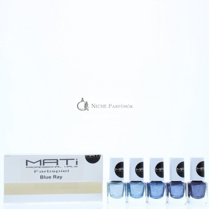 MATI Profesionálny set na lakovanie nechtov 5 x 5ml Modrý lesk