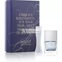   Ghost Darčeková sada 5ml Eau De Toilette + 10ml Ghost Metallic Blue Lak na nechty