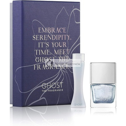 Ghost Darčeková sada 5ml Eau De Toilette + 10ml Ghost Metallic Blue Lak na nechty