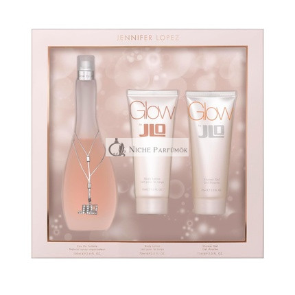 Jennifer Lopez Glow Darčeková Sada - Eau De Toilette 100ml, Sprchový Gél 75ml, Telový Krém 75ml
