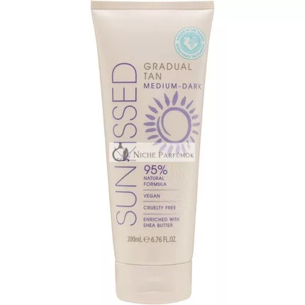 Sunkissed Postupné Opálenie Stredné - Tmavé, 200ml, 95% Prírodná Formula, Vegán, Bez Krvavých Testov, Shea Maslo