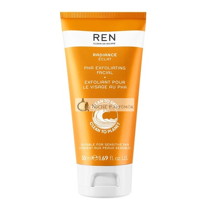 REN Clean Skincare PHA Polyhydroxy Kyselina Exfoliačný Čistiaci Prostriedok na Tvár, 120ml