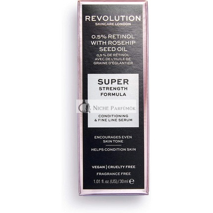 Revolution Skincare London Vyhladzujúce sérum s 0,5% retinolom a olejom z ružových semien 30ml