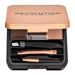  Makeup Revolution Brow Sculpt Kit - Dark paleta pre líčenie obočia