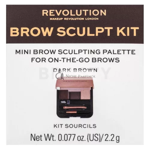 Makeup Revolution Brow Sculpt Kit - Dark paleta pre líčenie obočia