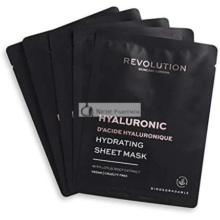 Revolution Skincare Biodegradovateľná Hydratačná Hyaluronová Maska - 5 ks