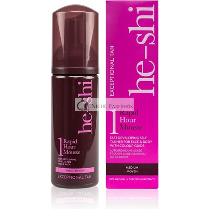 He-Shi Rýchle 1-hodinové tanovanie Mousse Instant Self Tan