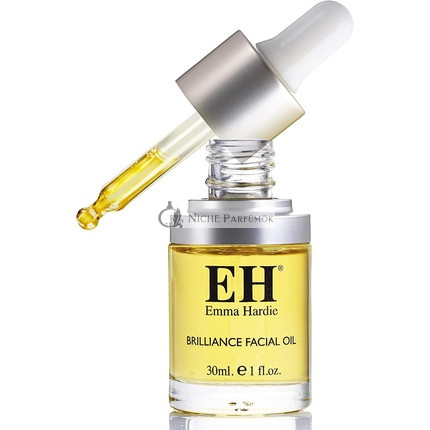 Emma Hardie Brilliance Pleťový Olej 30ml - Dermatologicky Testovaný, Vhodný pre Citlivú Pokožku, Hlboko Hydratuje a Podporuje Pružnosť, Vyvážuje a Kondicionuje Pokožku, Vegánsky Priateľský, Pomaranč, Vanilka, Levanduľa, Ruža