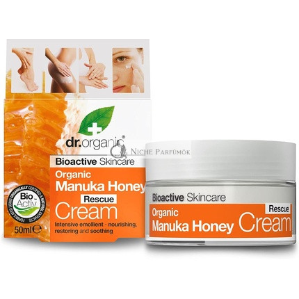 Dr Organic Manuka Krém Prírodný Vegetariánsky, Bez Testovania na Zvieratách, Bez Parabénov a SLS, 50ml