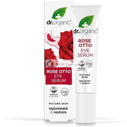 Dr Organic Ružový Otto Očný Sérum na Obnovu Jemných Liniek 15ml