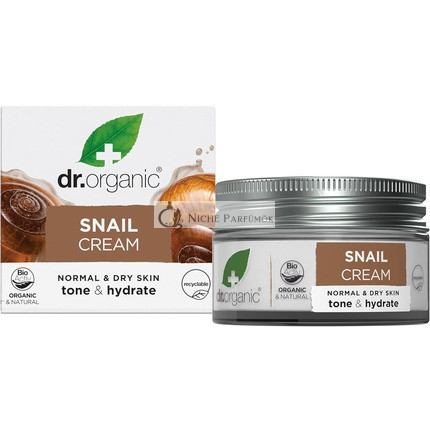 Dr Organic Hlemýždí gélový krém Zdravé starnutie Hydratačný pre mužov a ženy Normálna a suchá pleť Prírodný vegetariánsky bez krutosti bez parabénov SLS 50ml