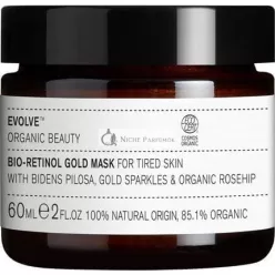   Evolve Organic Beauty Natural Bio-Retinol Gold Face Mask, 60ml